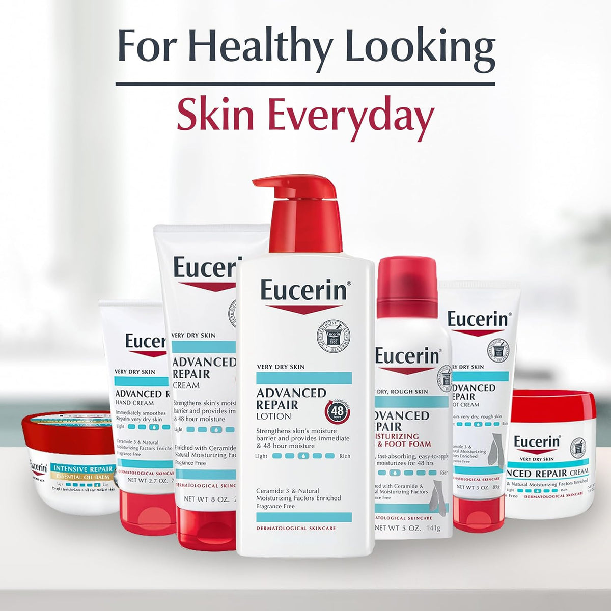 Eucerin Dry Skin Relief Bundle, Cleanser and Lotion, Variety pack, 16.9 Ounce (Pack of 12)