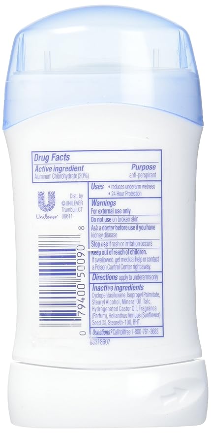 Dove Anti-Perspirant Deodorant Invisible Solid Fresh 1.60 oz (Pack of 5)
