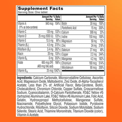 One A Day Multivitamin for Women 50 and Over Tablets, Womens Multivitamin 50 Plus with Vitamins D, C, E, Zinc & Biotin, Daily Vitamins for Woman 50+, 200 Ct (Packaging May Vary)