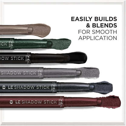 L'Oreal Paris Makeup Le Shadow Stick Eyeshadow, Blendable, Smudge-Resistant, Smokey Cream Eyeshadow, 250 Celestial Taupe