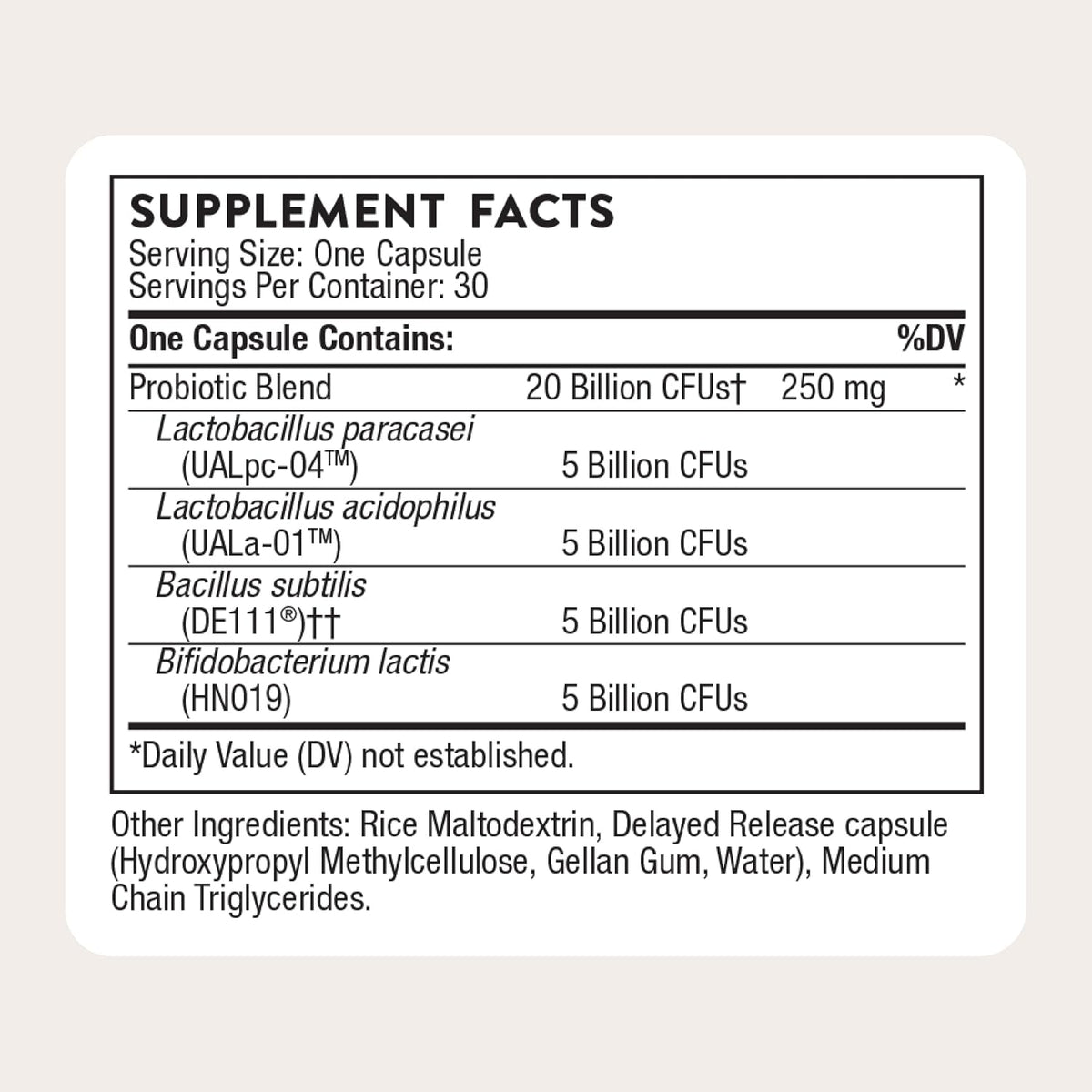 THORNE - FloraSport 20B - Shelf-Stable Probiotic Blend - Supports Gut, Immune & Digestive Health - Occasional Gas, Bloating, Diarrhea & Constipation Relief* - NSF Certified for Sport - 30 Capsules