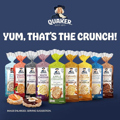 Quaker Large Rice Cakes, Apple Cinnamon, Pack of 3