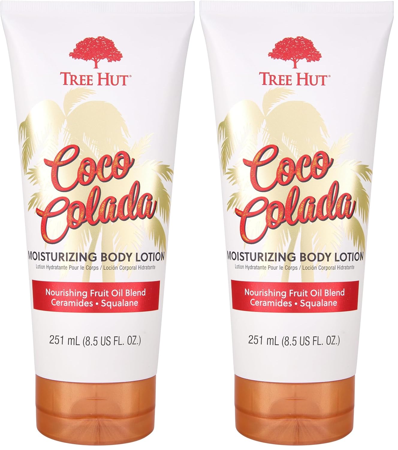 Tree Hut Coco Colada Moisturizing Body Lotion, Ceramide and Squalene Formula Helps Protect Skin, Long-lasting Hydration Leaves Skin Feeling Soft & Moisturized, 8.5 fl oz. (Pack of 2)
