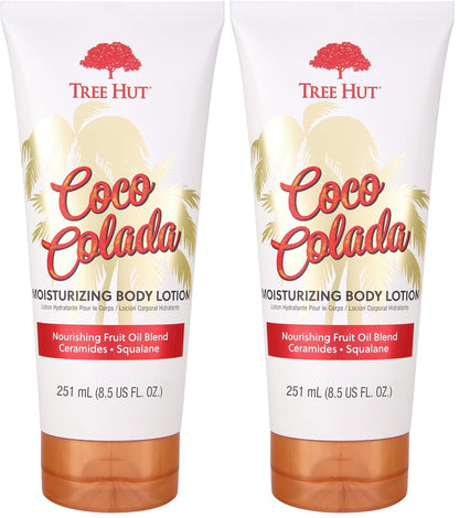 Tree Hut Coco Colada Moisturizing Body Lotion, Ceramide and Squalene Formula Helps Protect Skin, Long-lasting Hydration Leaves Skin Feeling Soft & Moisturized, 8.5 fl oz. (Pack of 2)