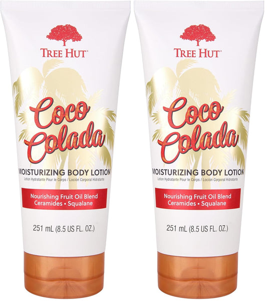 Tree Hut Coco Colada Moisturizing Body Lotion, Ceramide and Squalene Formula Helps Protect Skin, Long-lasting Hydration Leaves Skin Feeling Soft & Moisturized, 8.5 fl oz. (Pack of 2)