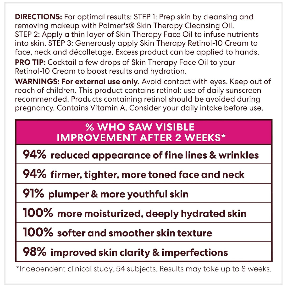 Palmer's Skin Therapy Face Cream, Retinol-10 Moisturizer (2.7 Oz)