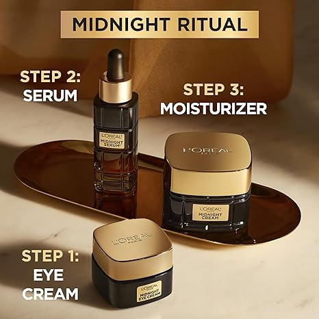 L'Oreal Paris Age Perfect Cell Renewal Midnight Eye Cream, Antioxidant-Rich Under Eye Cream to Treat 8 Signs of Aging, Includes Night Cream Sample