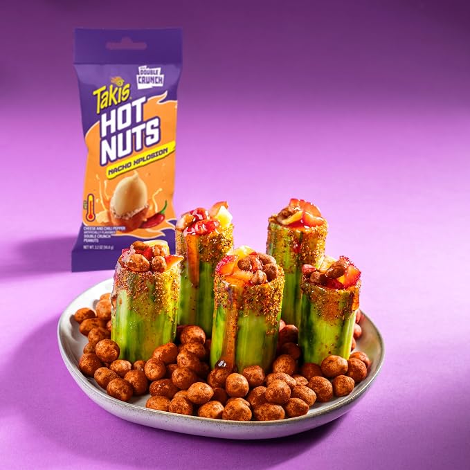 Takis Nacho Xplosion Hot Nuts Double-Crunch Peanuts, 12 pc / 3.2 oz Box