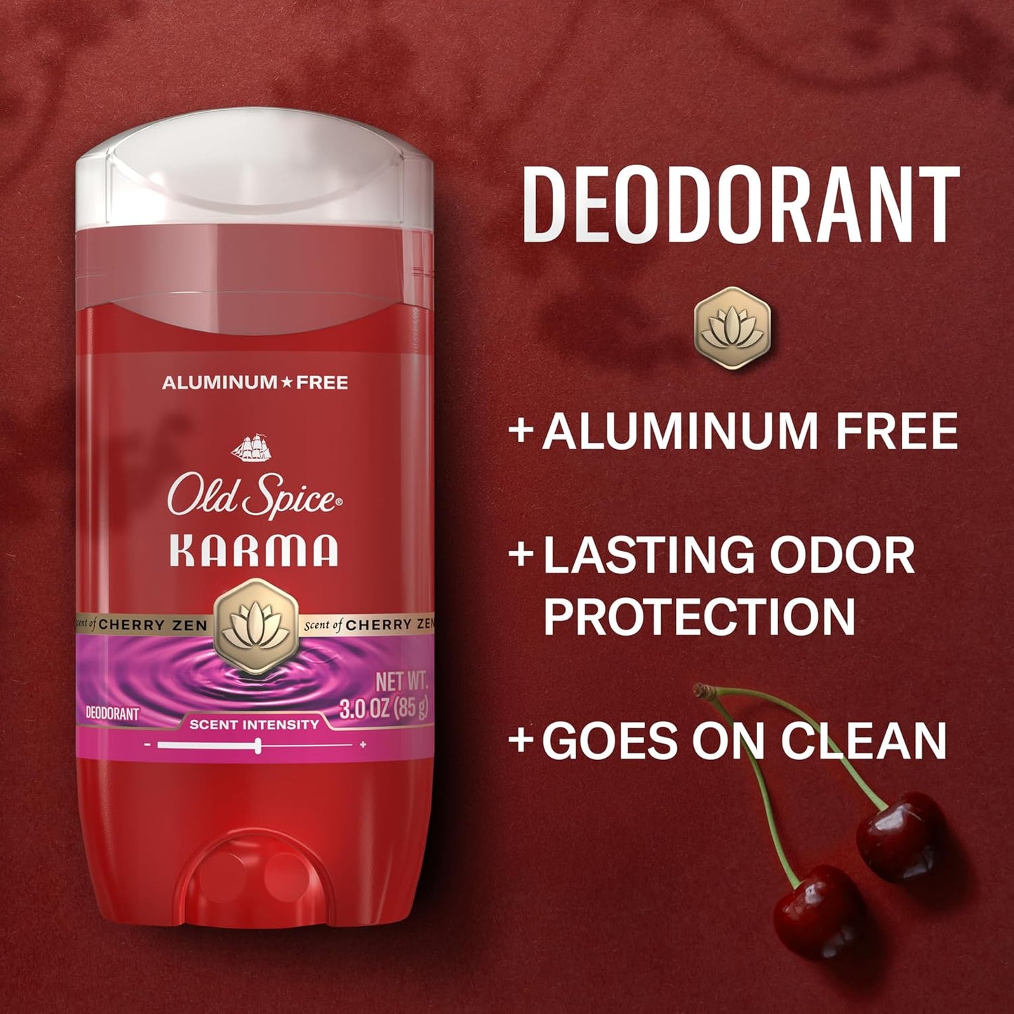 Old Spice Red Collection Antiperspirant Spray + Aluminum Free Deodorant Bundle for Men, Karma with Cherry Spice, Black Pepper, & Sandalwood Scent, 24/7 Sweat & Odor Protection (Pack of 2)