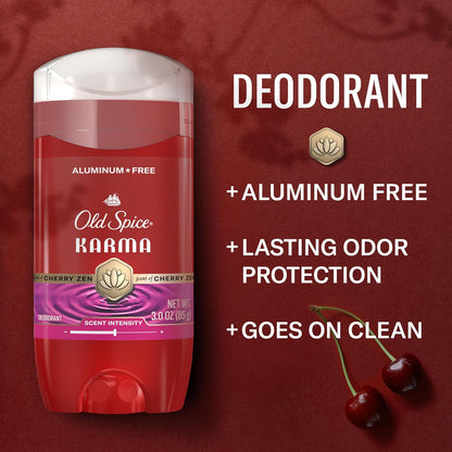 Old Spice Red Collection Antiperspirant Spray + Aluminum Free Deodorant Bundle for Men, Karma with Cherry Spice, Black Pepper, & Sandalwood Scent, 24/7 Sweat & Odor Protection (Pack of 2)