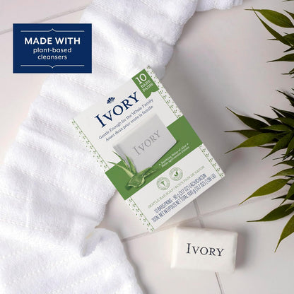 Ivory Bar Soap Aloe Scent, 3.17 Ounce (Pack of 10)