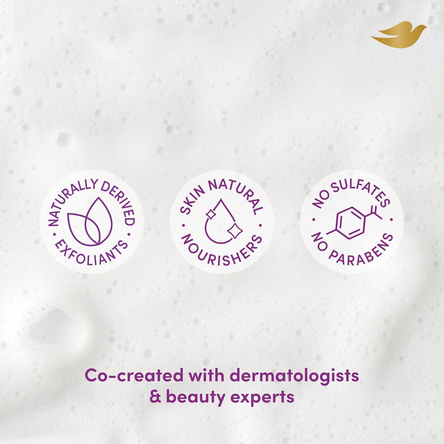 Dove KP Bump Eraser Body Scrub with Violet Woods Scent 10% AHA & BHA Serum For Rough Bumpy Skin & Ingrowns 8.5 OZ