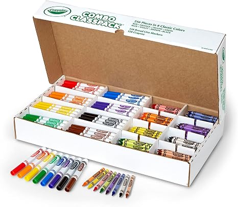 Crayola Crayons & Washable Markers Classpack (256ct), Teacher Classroom Must Haves, Bulk Markers for Kids, Art Supplies for Preschool & Kindergarten | Teacher Classroom Must Haves, Bulk Markers for Kids, Art Supplies for Preschool & Kindergarten