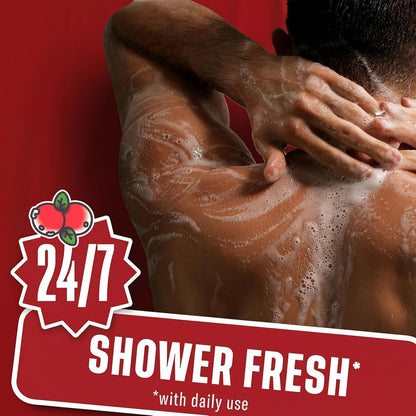 Old Spice Body Wash for Men, Holidudes Holiday Edition, 24/7 Holiday Freshness, Lasting Scent and Rich Lather, Stocking Stuffer, BruteCake with Iced Cranberry Scent, 16 oz