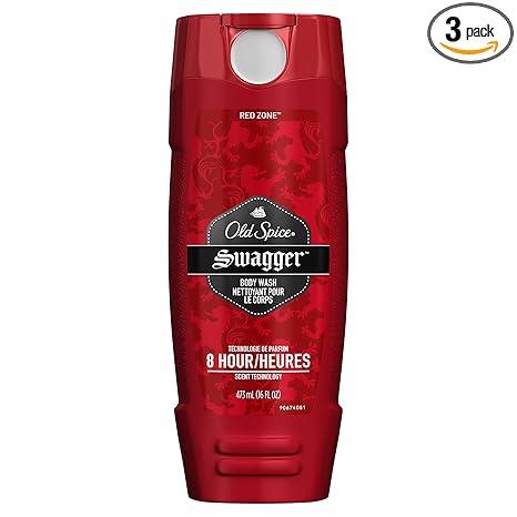 Old Spice Men's Body Wash, Swagger Scent of Confidence, 473 ml/16 fl Oz (Pack of 3)