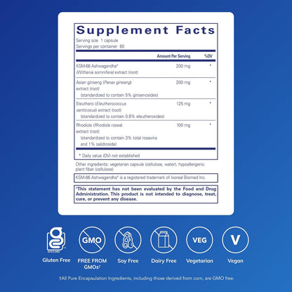 Pure Encapsulations Energy Xtra, 60 Capsules