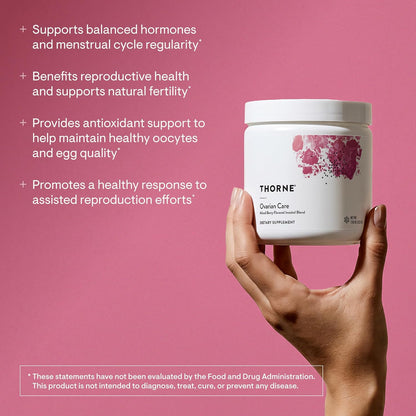 THORNE Ovarian Care, 40:1 Inositol, CoQ10 Phytosome & 5-MTHF, 60 Servings