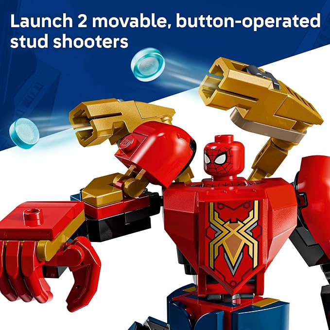 LEGO Marvel Mech Battle: Spider-Man vs. Doc Ock Building Toys for Kids - Super Hero & Villain Poseable Mech Toys W/3 Marvel Minifigures for Kids & Fans, Ages 6+ - Gift Idea for Birthdays - 76338