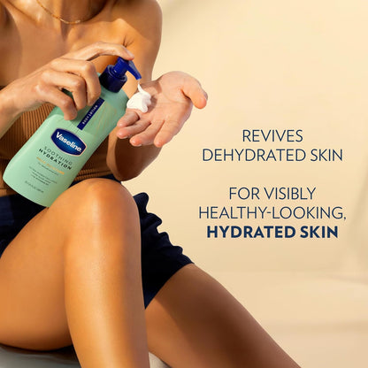 Vaseline Soothing Hydration Body Lotion Soothing Hydration for Dry Skin with Ultra-Hydrating Lipids + 1% Aloe Vera Extract to Refresh Dehydrated Skin 20.3 Fl oz