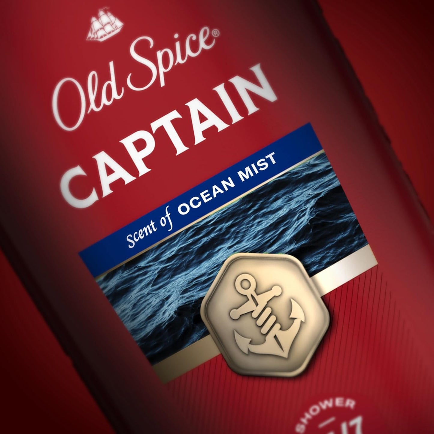 Old Spice Refreshing Body Wash for Men, 3X Defense, 24/7 Shower Fresh with Long Lasting Scent, Red Collection, Captain with Bergamot Scent, 24 oz (Pack of 4)