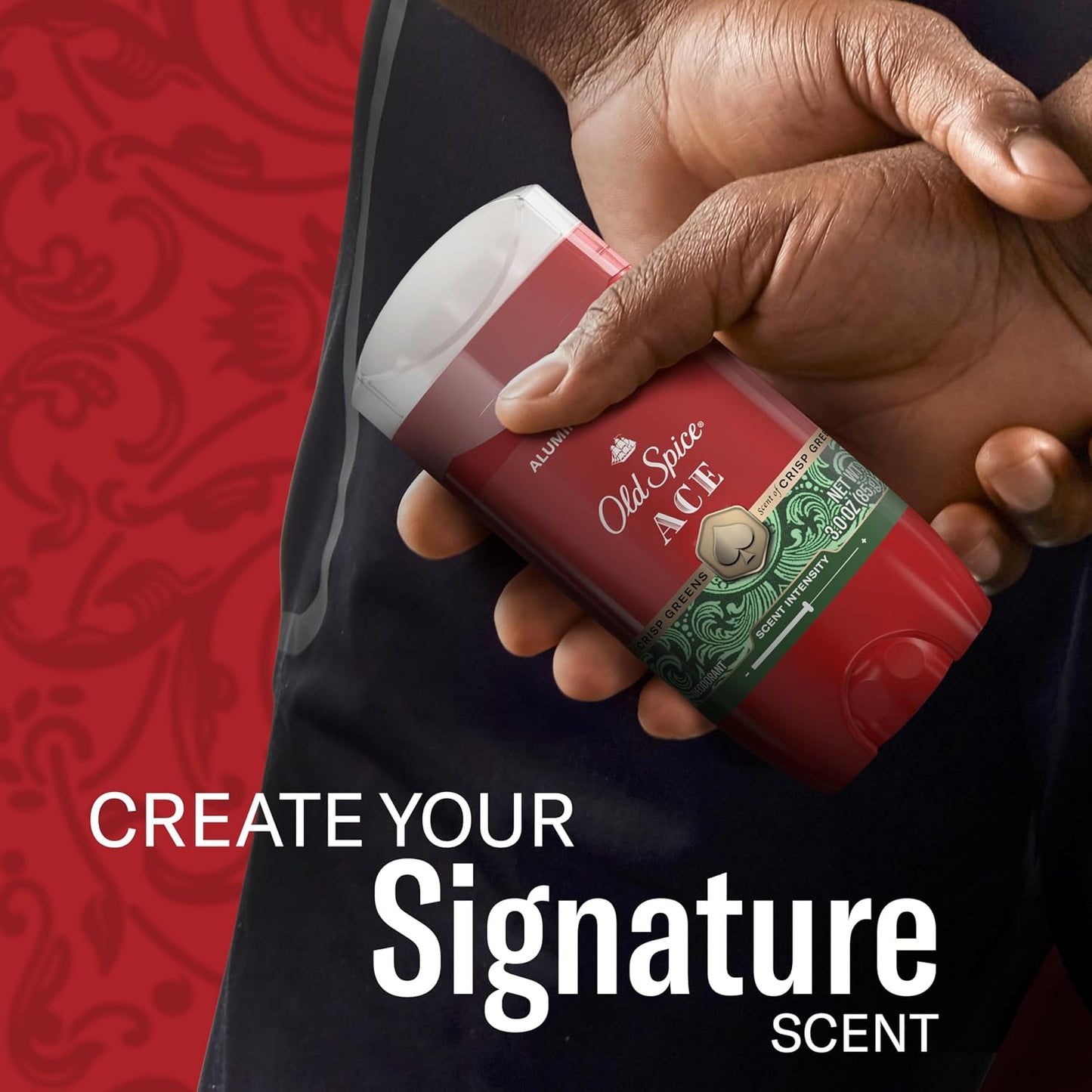 Old Spice Aluminum Free Deodorant for Men, 24/7 Odor Protection, 24/7 Signature Scent & Lasting Freshness, Goes on Clean, Ace with Grapefruit, Bay Leaf, & Fresh Foliage Scent, 3.0 oz