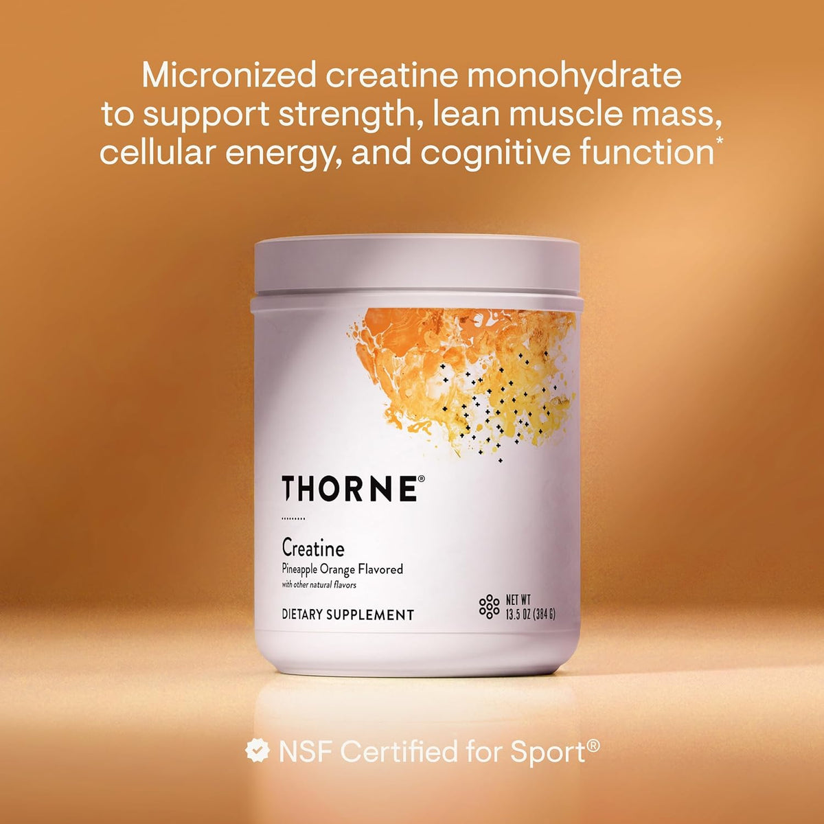 THORNE Creatine, Micronized Creatine Monohydrate Powder, 60 Servings
