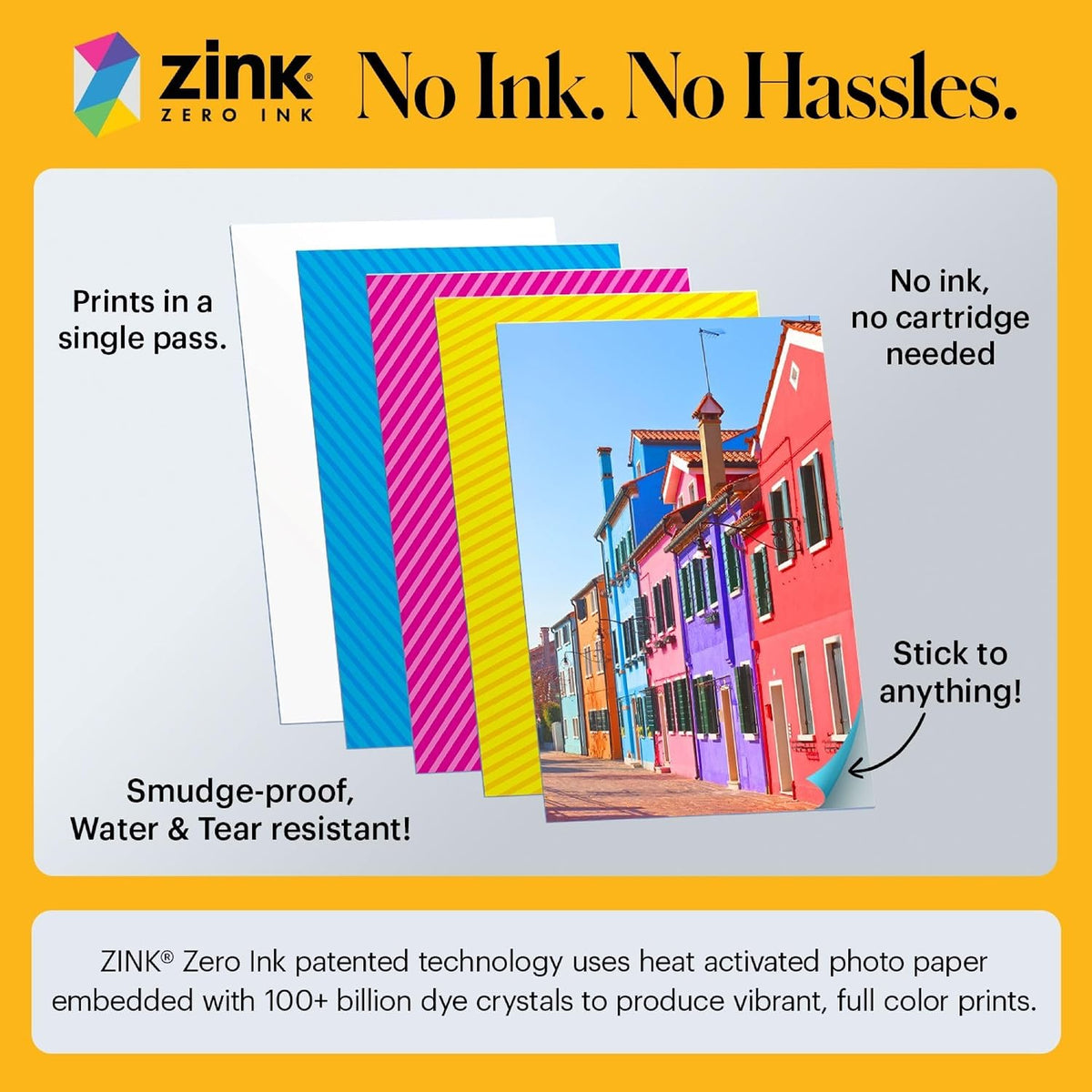 KODAK Printomatic Full-Color Instant Print Digital Camera, Zink 2x3" (5.1x7.5 cm) Sticky-Back Photo Paper, 5MP, Portable, Creative Fun Gift for Birthday, Christmas, Holiday, Blue