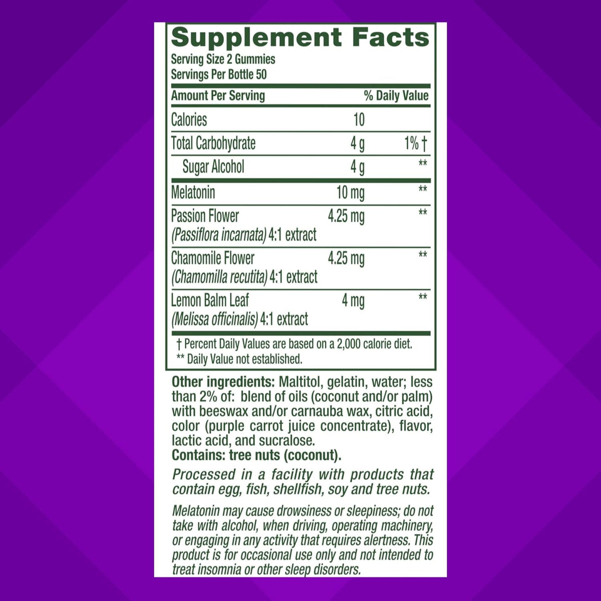 Vitafusion Melatonin Gummies 10mg Per 2 Gummies | 100 Count
