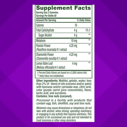Vitafusion Melatonin Gummies 10mg Per 2 Gummies | 100 Count