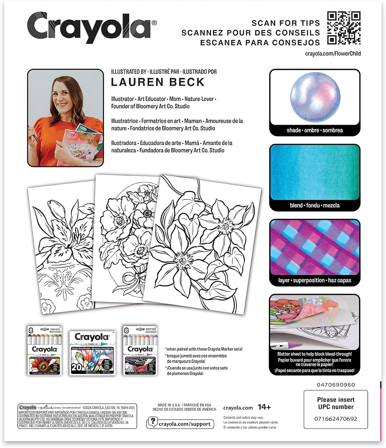 Crayola, LLC Adult Coloring Book - Flower Child