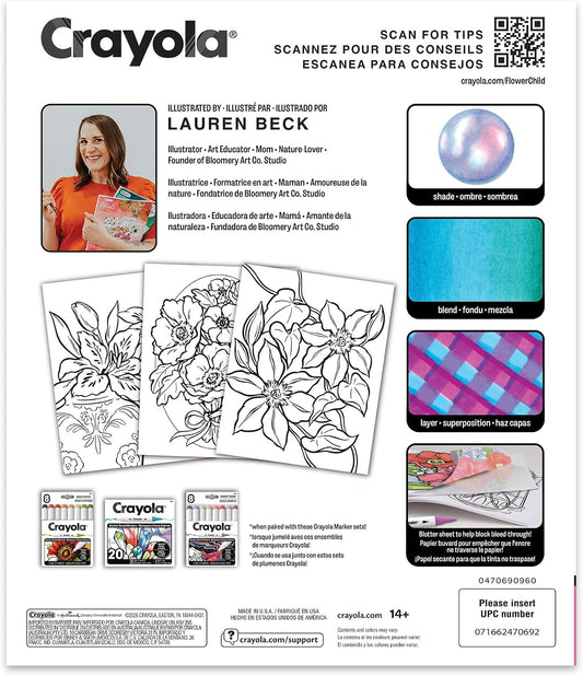Crayola, LLC Adult Coloring Book - Flower Child