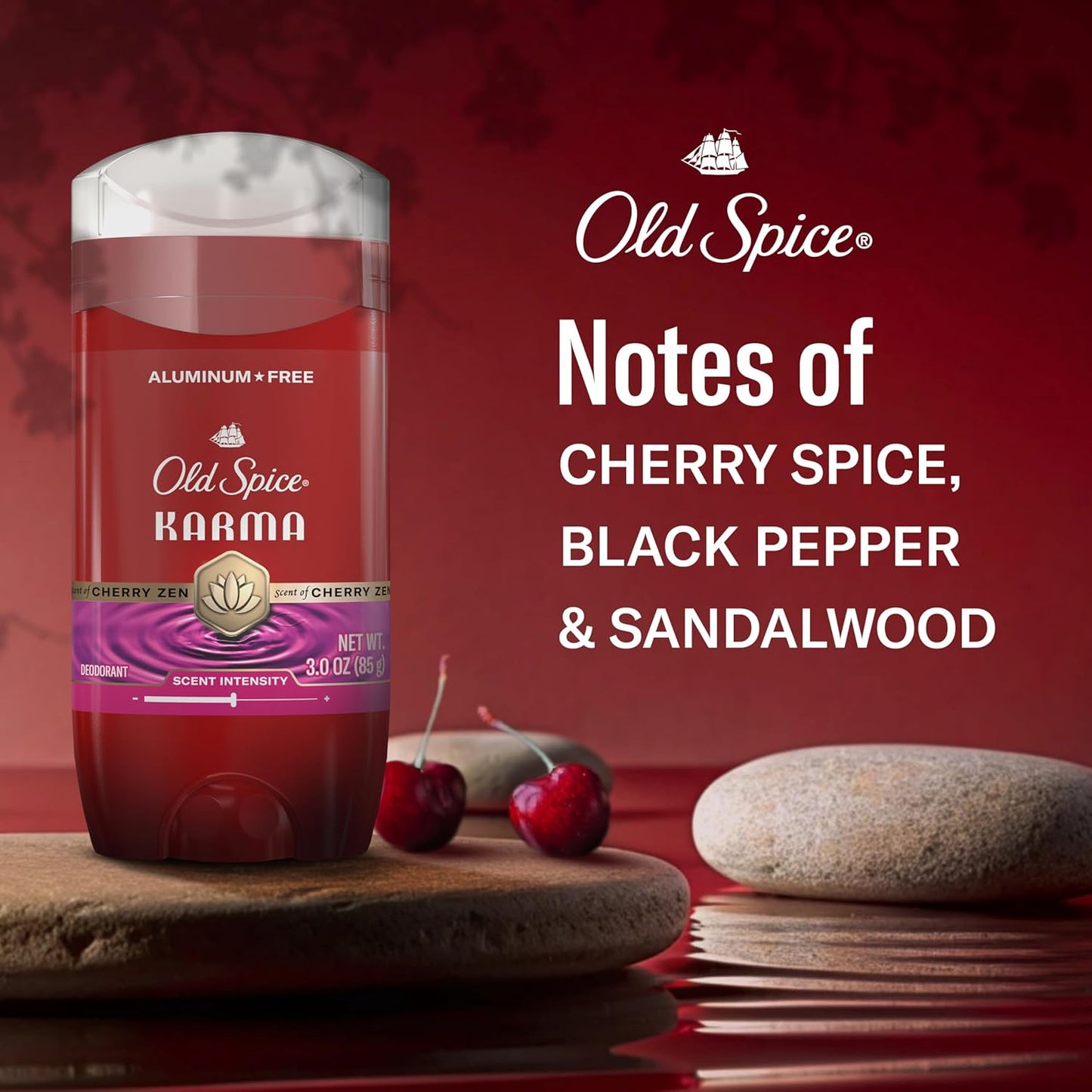 Old Spice Red Collection Antiperspirant Spray + Aluminum Free Deodorant Bundle for Men, Karma with Cherry Spice, Black Pepper, & Sandalwood Scent, 24/7 Sweat & Odor Protection (Pack of 2)