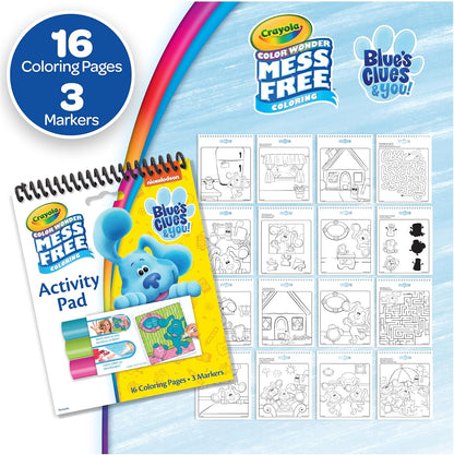 Crayola Nickelodeon Color Wonder Activity Pad Bundle (3pk), Mess Free Coloring Set for Toddlers & Kids, Blue’s Clues, Paw Patrol & Baby Shark, Gift for Kids, 3+