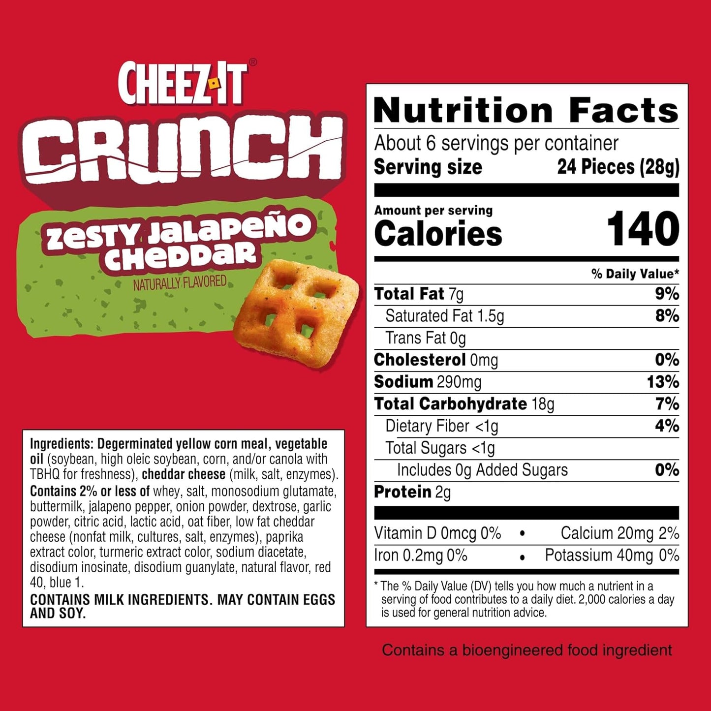 Cheez-It Crunch Cheesy Baked Snacks, Lunch Snacks, Variety Pack (3 Bags)
