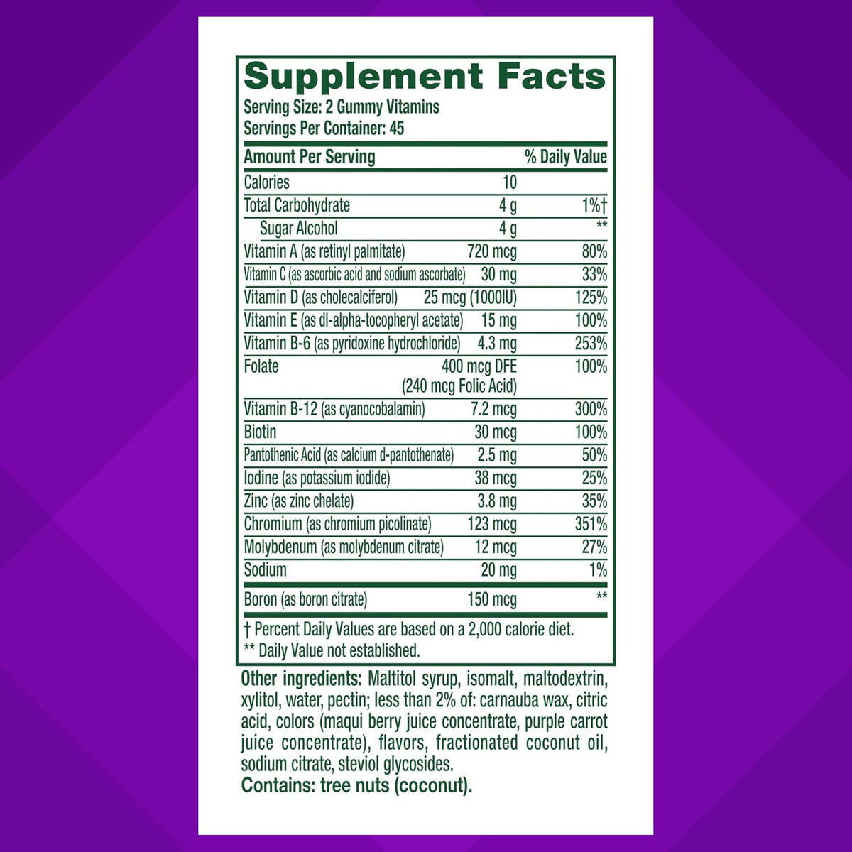 Vitafusion Men's Multivitamin Gummies Sugar Free | 90 Gummy Vitamins