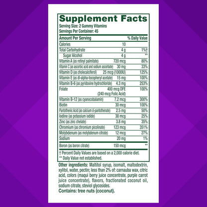 Vitafusion Men's Multivitamin Gummies Sugar Free | 90 Gummy Vitamins