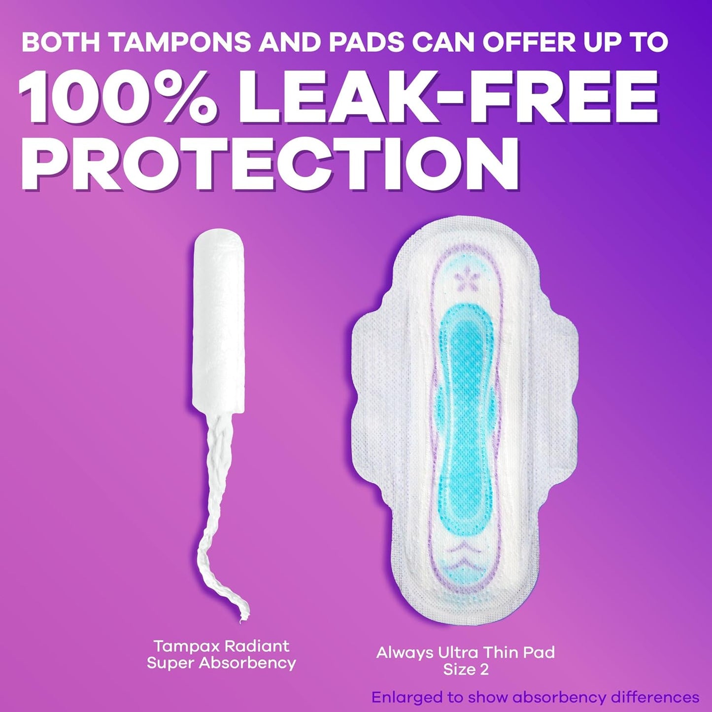 Tampax Radiant Tampons for Women Multipack, with LeakGuard Braid, Regular/Super/Super Plus Absorbency, Unscented, 112 Count (4 Packs of 28), Packaging May Vary