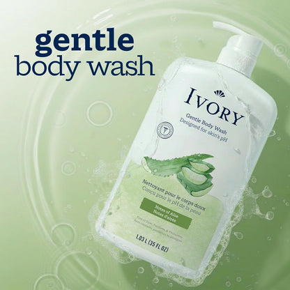 Ivory Body Wash Designed for the Whole Family, Aloe Scent, 35 oz