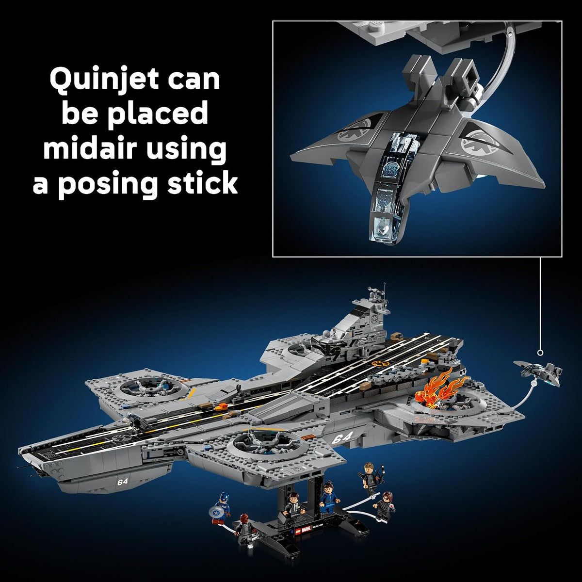 LEGO Marvel S.H.I.E.L.D. Helicarrier - Collectible Building Set for Adults, Ages 18+ - Marvel Bedroom or Home Office Decor - Includes 6 Minifigures - Gift for Men & Women - 76354
