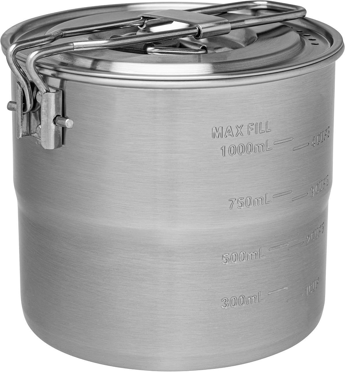 Stanley Adventure Stainless Steel Camping Cooking Set for Two 1.0L / 1.1 QT with Bowls and Sporks - 6 Piece Camp Cook Set - Stainless Steel Pot with Lid - Cookware for Backpacking and Camping