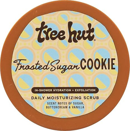 Tree Hut Frosted Sugar Cookie Daily Moisturizing Scrub, Whipped Foamy Exfoliating Body Scrub, Hydrating Formula for Soft, Glowing Skin, 15 oz