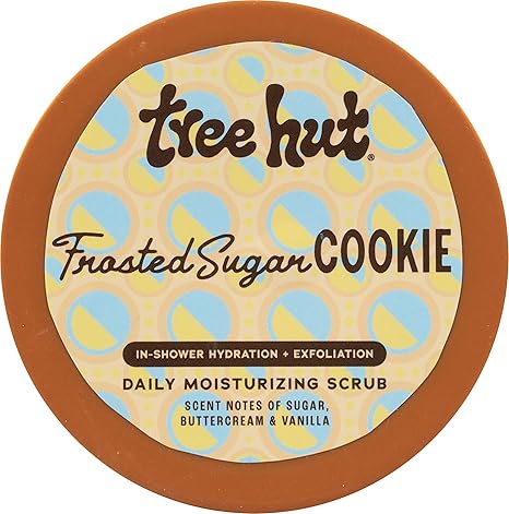 Tree Hut Frosted Sugar Cookie Daily Moisturizing Scrub, Whipped Foamy Exfoliating Body Scrub, Hydrating Formula for Soft, Glowing Skin, 15 oz