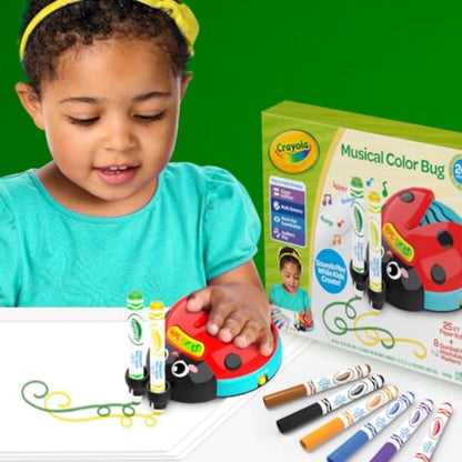 Crayola Musical Color Bug, Toddler Sensory Toy, Ladybug Toy for Kids, Arts & Crafts, Gifts for Toddlers, Ages 2, 3, 4
