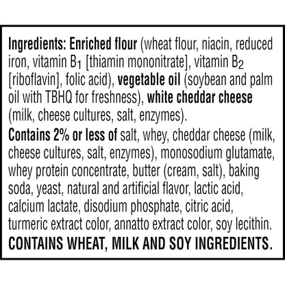Cheez-It Cheese Crackers, Baked Snack Crackers, Lunch Snacks, Family Size, White Cheddar, 21oz Box (1 Box)