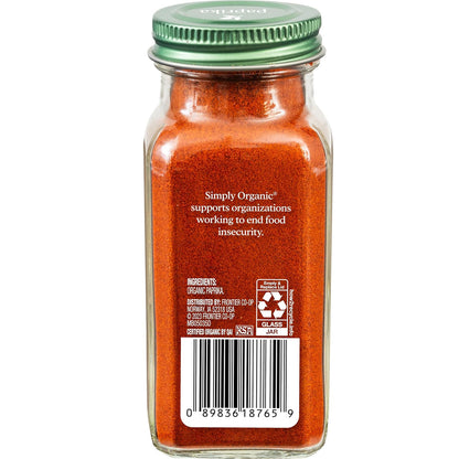 Simply Organic, Paprika Ground Certified Organic, 2.96 Ounce Container