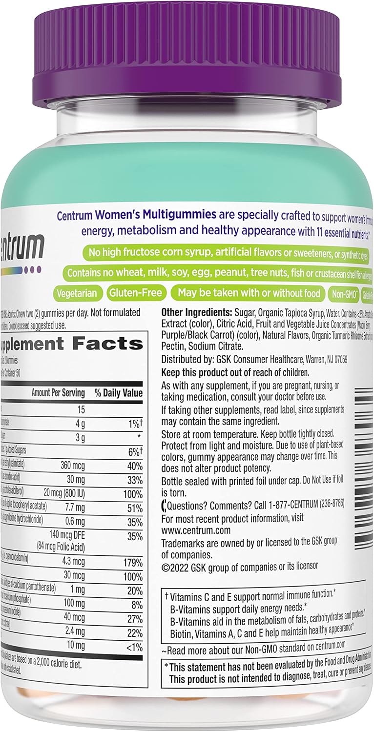 Centrum MultiGummies for Women 18 and Over, 100 Count