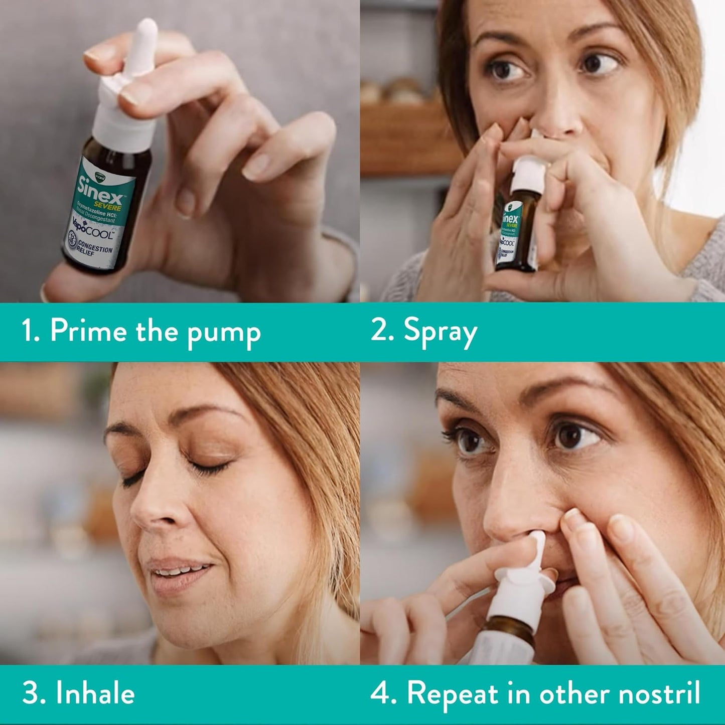 Vicks Sinex SEVERE Nasal Spray with VapoCOOL, Soothing Vicks Vapors, Decongestant Medicine, Relief from Stuffy Nose due to Cold or Allergy, & Nasal Congestion, Sinus Pressure Relief, 265 Sprays