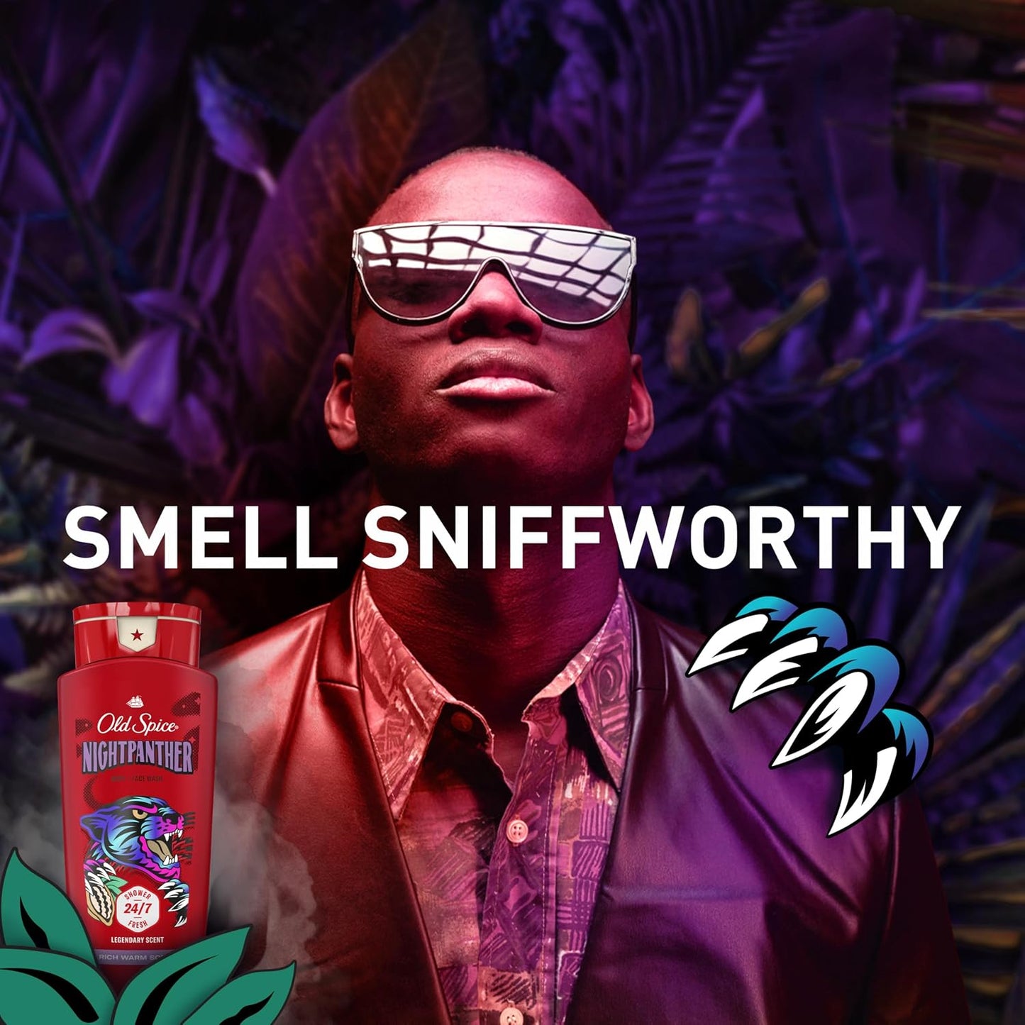 Old Spice Cleansing Body Wash for Men, 3X Defense, 24/7 Shower Fresh with Lasting Scent, 2-in-1 Body & Face Wash, NightPanther with Rich Warm Scent, 24 oz (Pack of 4)