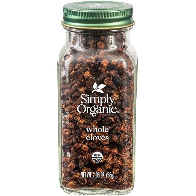 Simply Organic Whole Cloves, 2.05 Ounce | Hand-Selected, Intensely Aromatic & Richly Flavored, Non GMO, Non ETO