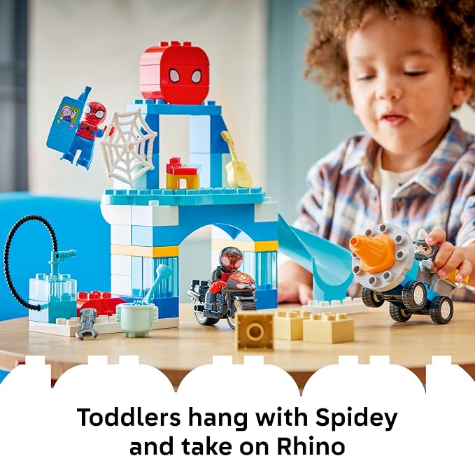 LEGO DUPLO Marvel Team Spidey Webquarters 10464 | Building Toys for Toddlers, Ages 2+, Sturdy Build for Pretend Play, Develops Fine Motor Skills, 65 pieces, Gift for Birthdays